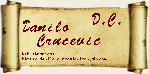 Danilo Crnčević vizit kartica